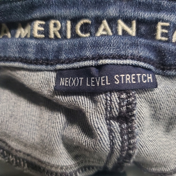 AMERICAN EAGLE 00R Next Level Stretch Highest Rise Blue Jegging - Picture 4 of 5